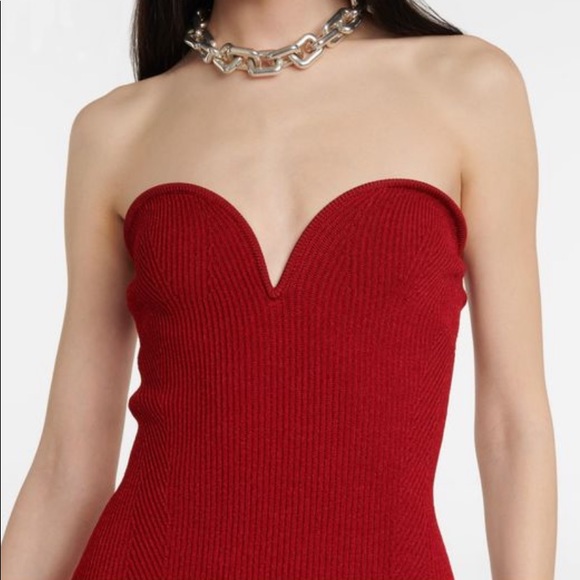 NWT Galvan London THALIA BUSTIER DRESS - RED Small - Picture 4 of 4